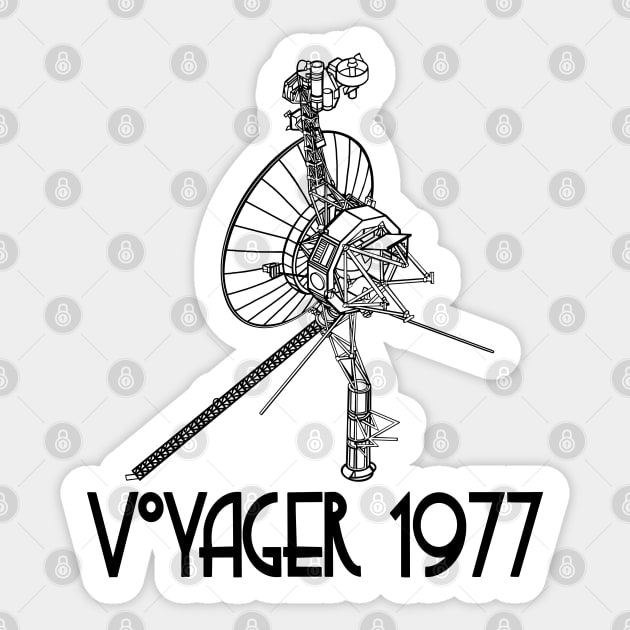 Voyager 1977 Sticker by Colonel JD McShiteBurger